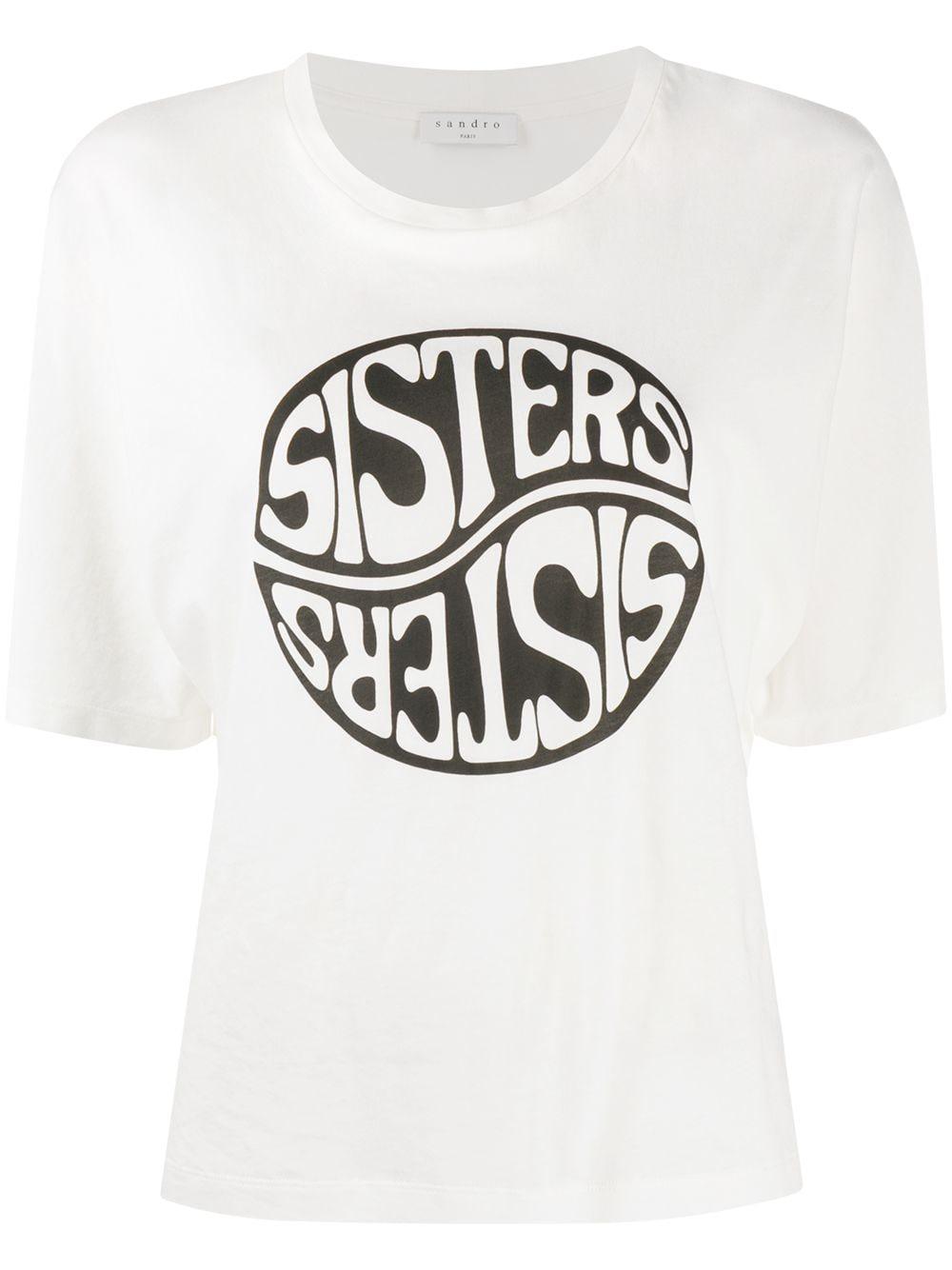 Sandro Sisters Print T-shirt - Lyst