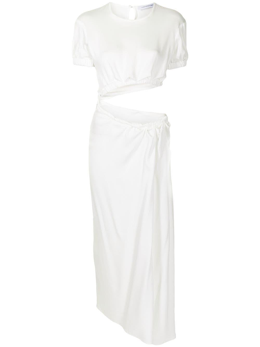 Christopher Esber Rolled Up Cut-out Dress in White | Lyst Australia