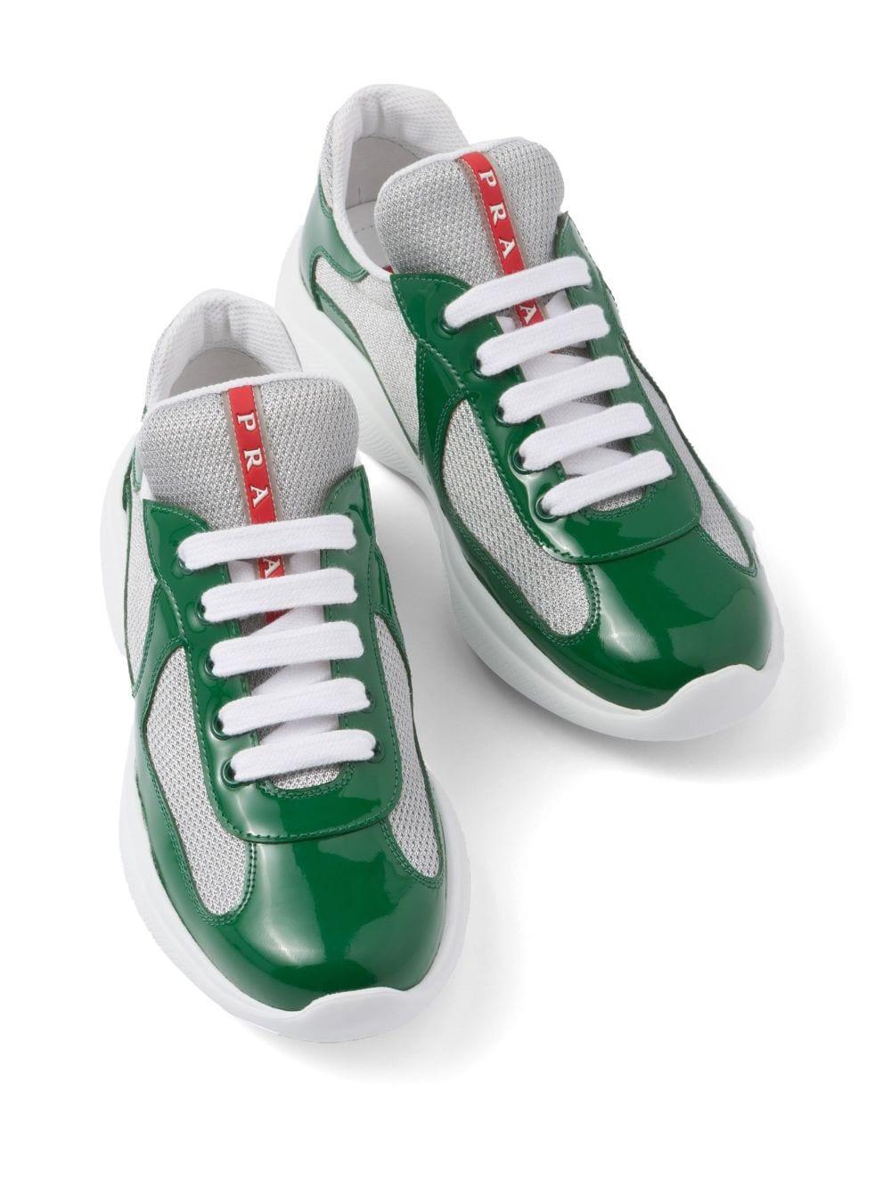 Prada America's Cup Low-top Sneakers in Green | Lyst
