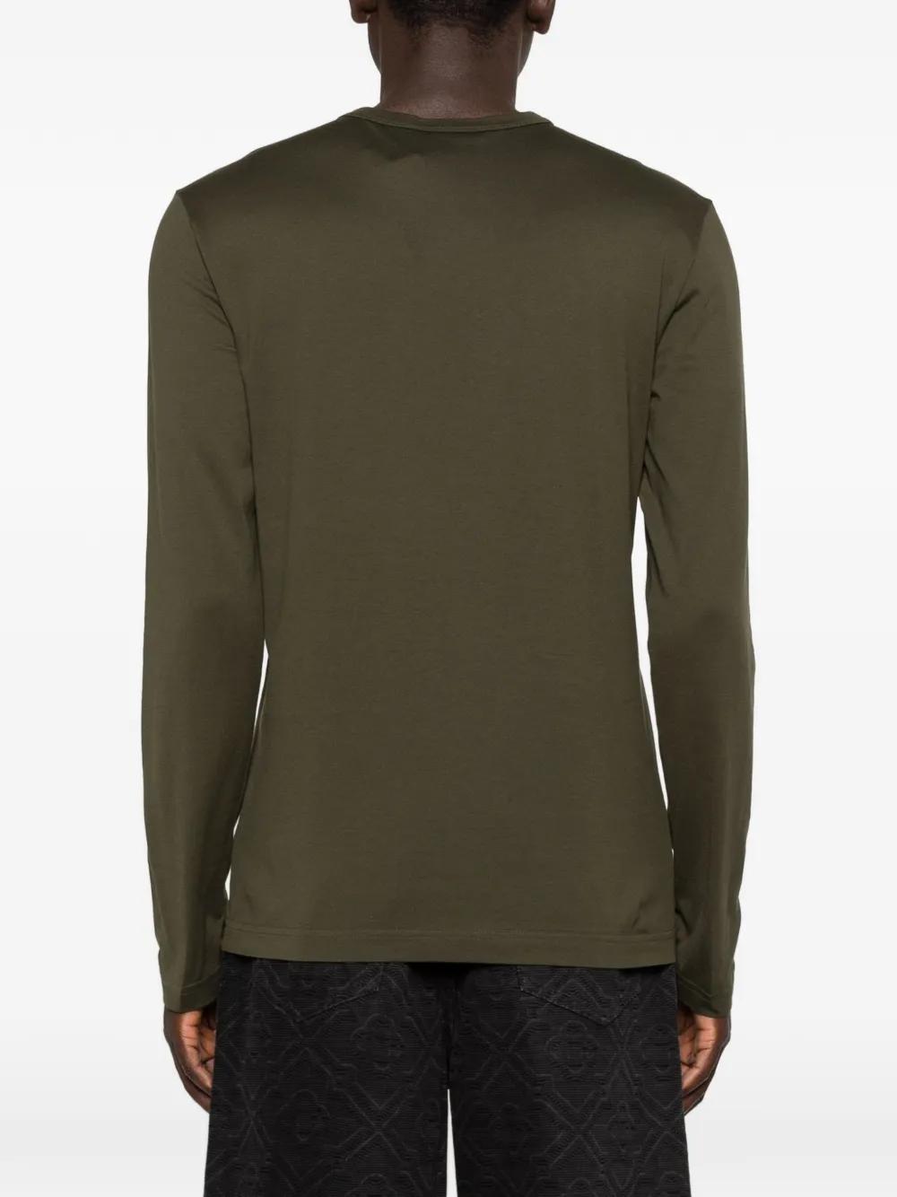 T-shirt Manches Longues Dolce & Gabbana Vert - Taille US XXS/XS - 100% Coton - Neuf Avec étiquettes - Italie