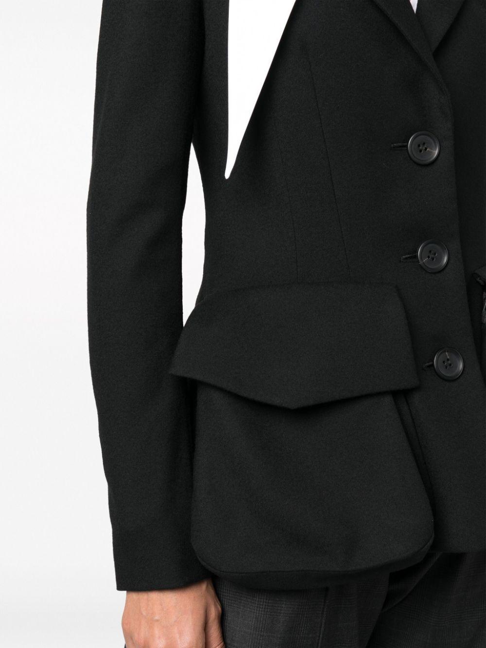 Yohji Yamamoto Single-breasted Wool Blazer in Black | Lyst