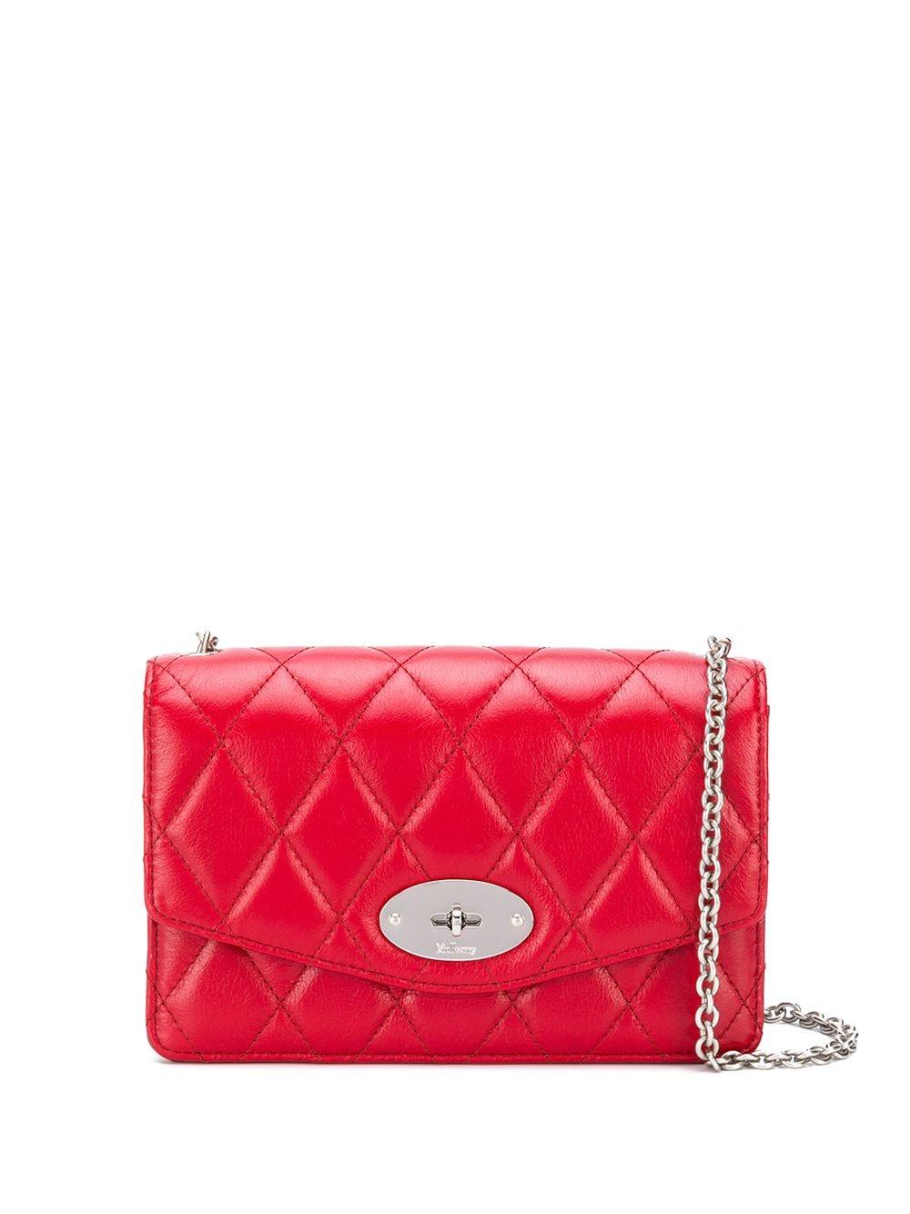 Mulberry Leather Darley Quilted Small Shoulder Bag in Red | Lyst