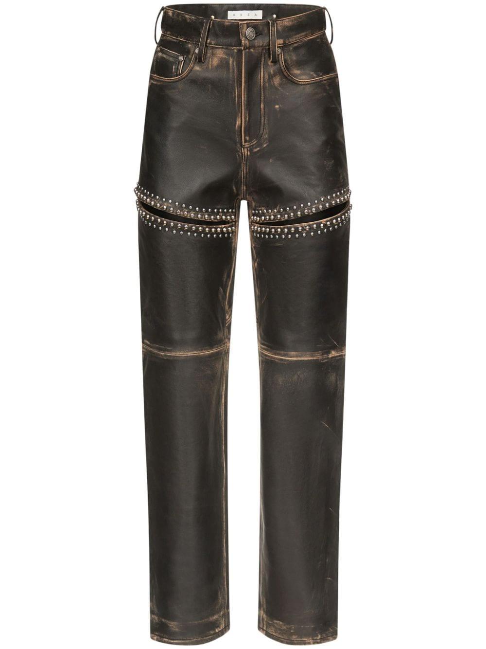 Black studded jeans hot sale