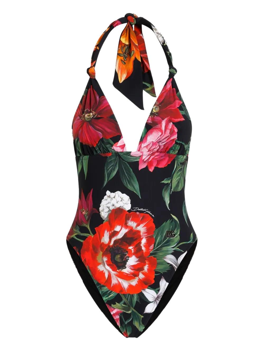 【Dolce & Gabbana】ワンピースレース水着 Dolce & Gabbana Racing ワンピース水着 | レッド | FARFETCH JP