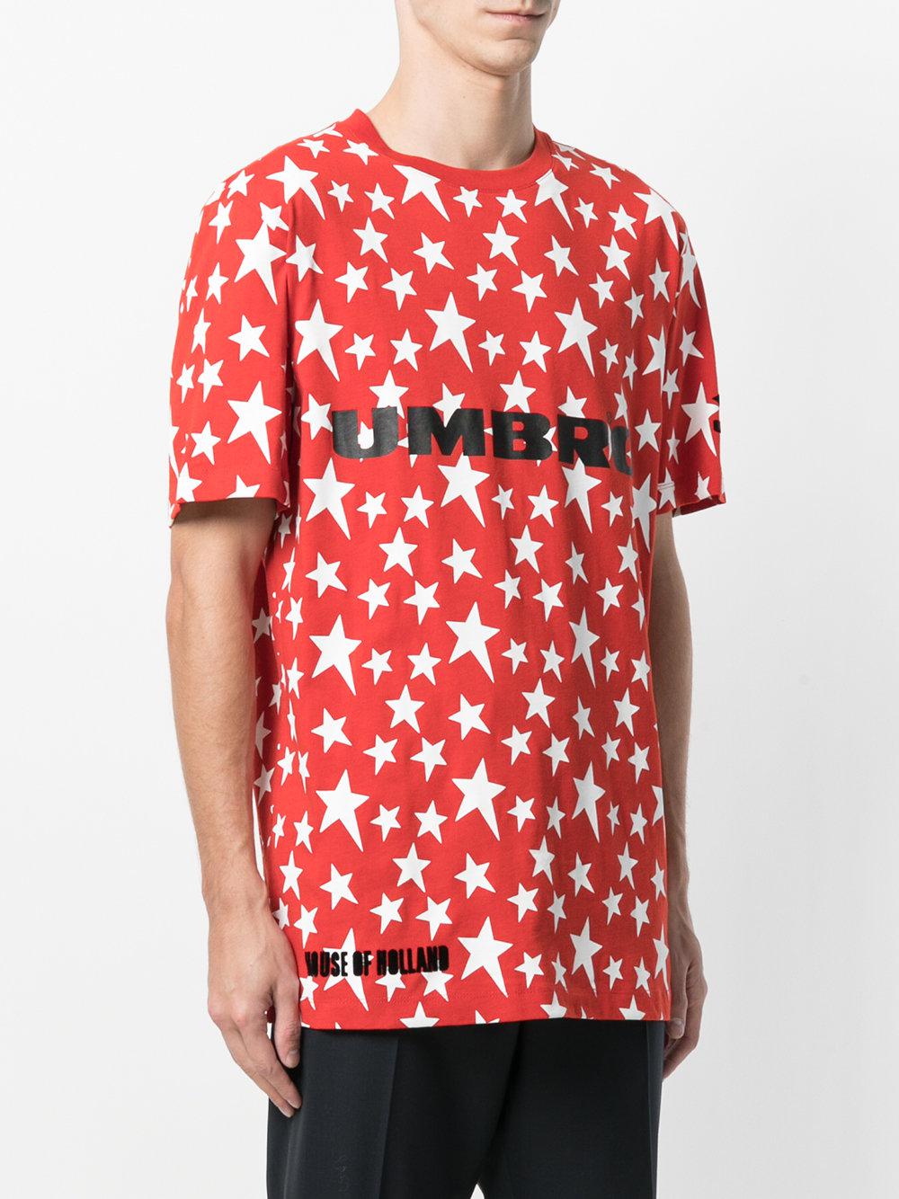 Lyst - House Of Holland Star Print Slogan T-shirt in Red