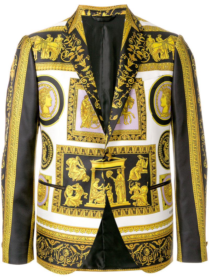 Versace Silk Baroque Print Blazer for Men - Lyst