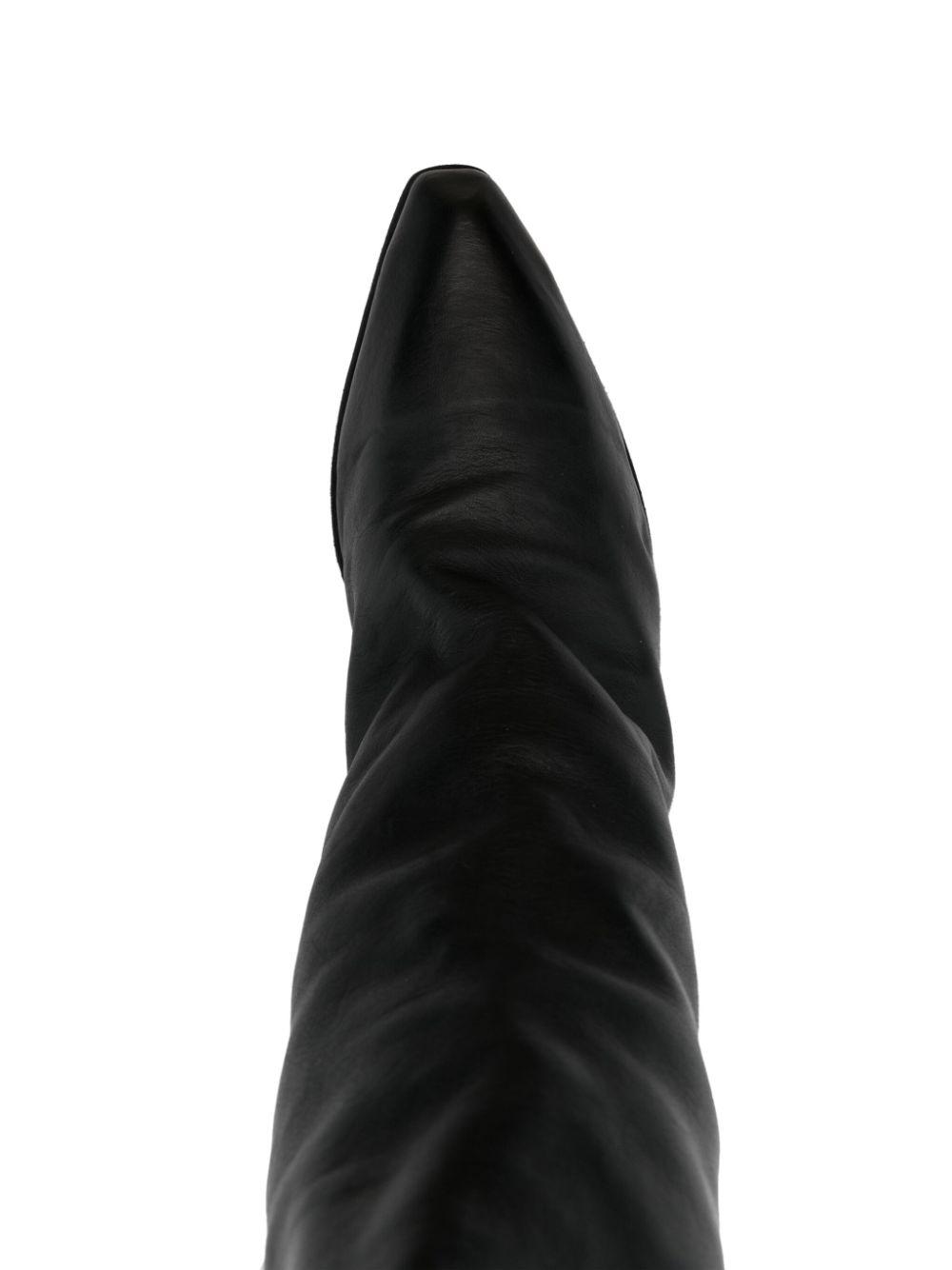 Guidi レディース ブラック レザーロングブーツ ブーツ Guidi レディース ブラック レザーロングブーツ ブーツ