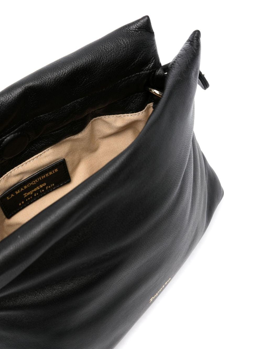 Repetto Plume Leather Shoulder Bag in Black | Lyst