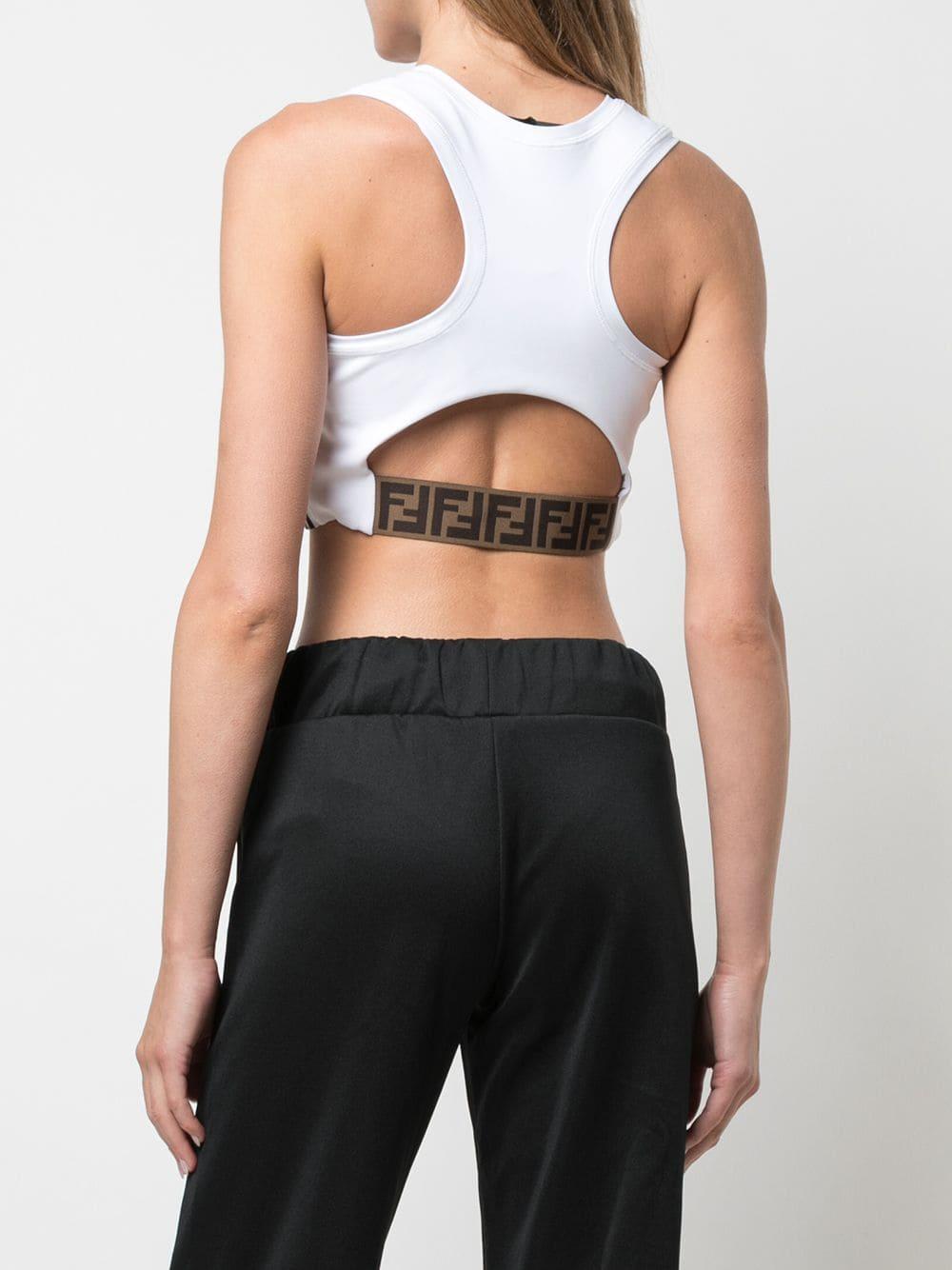 white fendi crop top