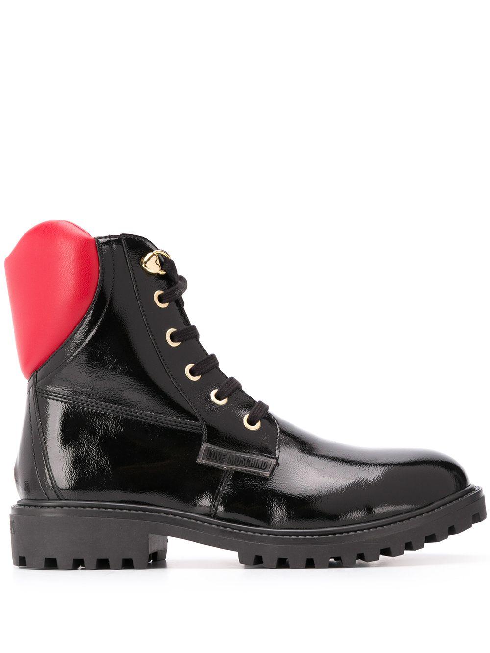 moschino combat boots