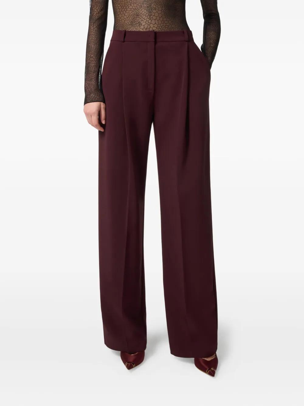 Farfetch Pantalone Rosso Elisabetta Franchi Pantaloni Viola