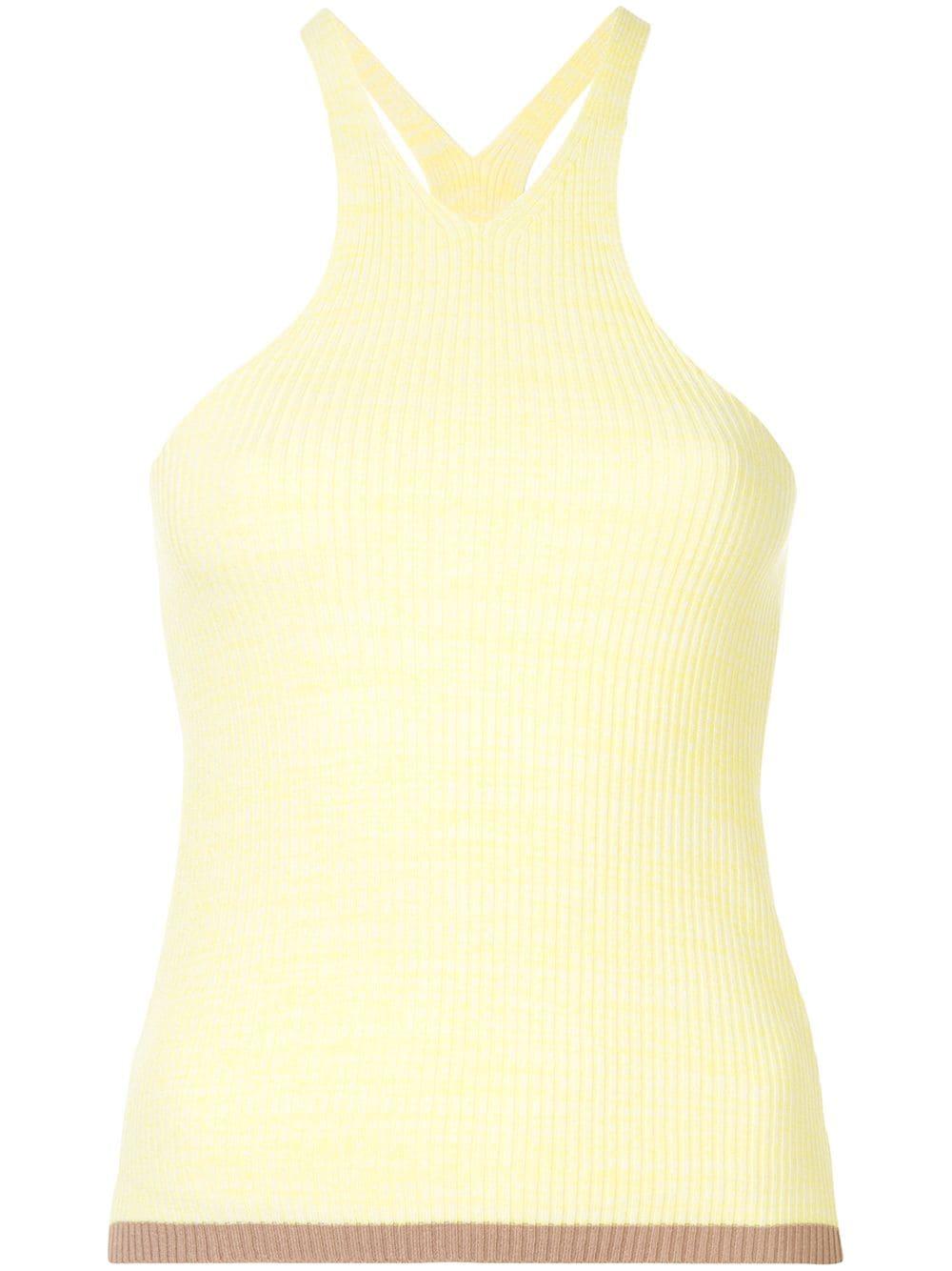 Christopher Esber Ribbed Tank Top in Yellow | Lyst