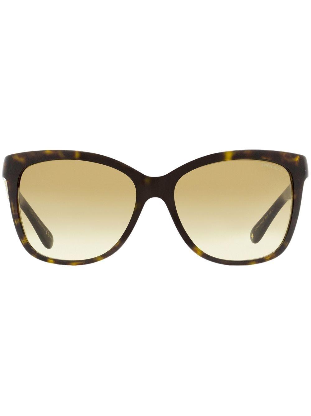 Jimmy Choo Tortoiseshelleffect Squareframe Sunglasses in Brown Lyst