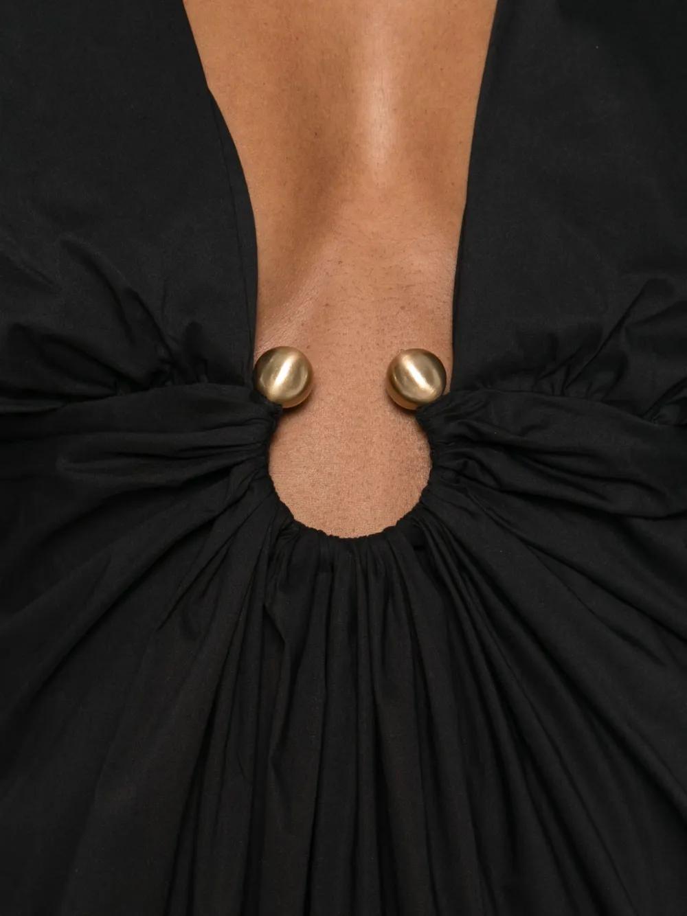 cult gaia black and gold dress CLAUDE DRESS