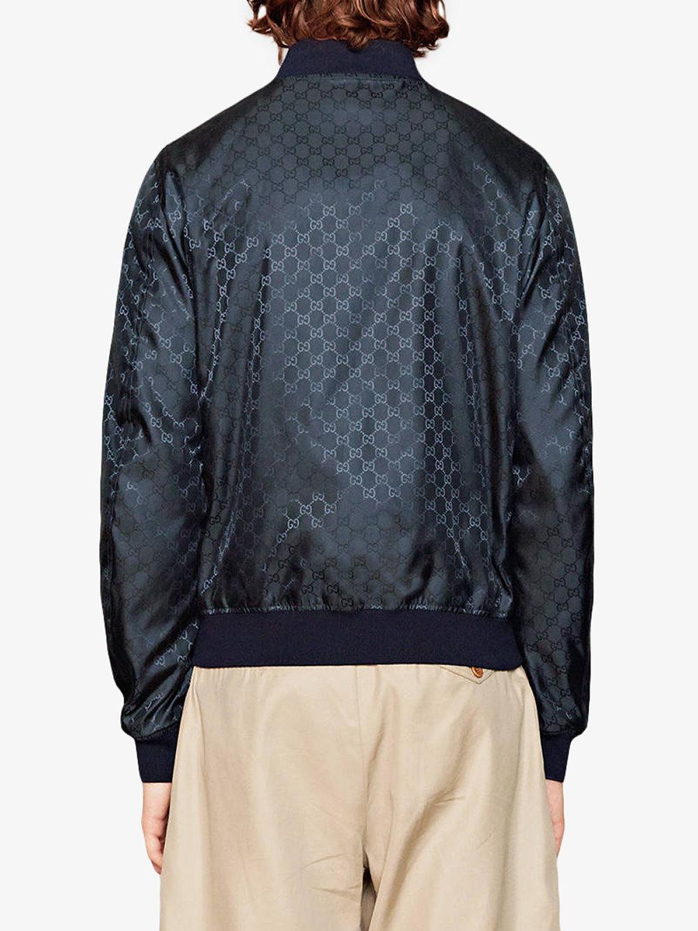 Gucci Synthetic Reversible Gg Jacket in Blue for - Lyst