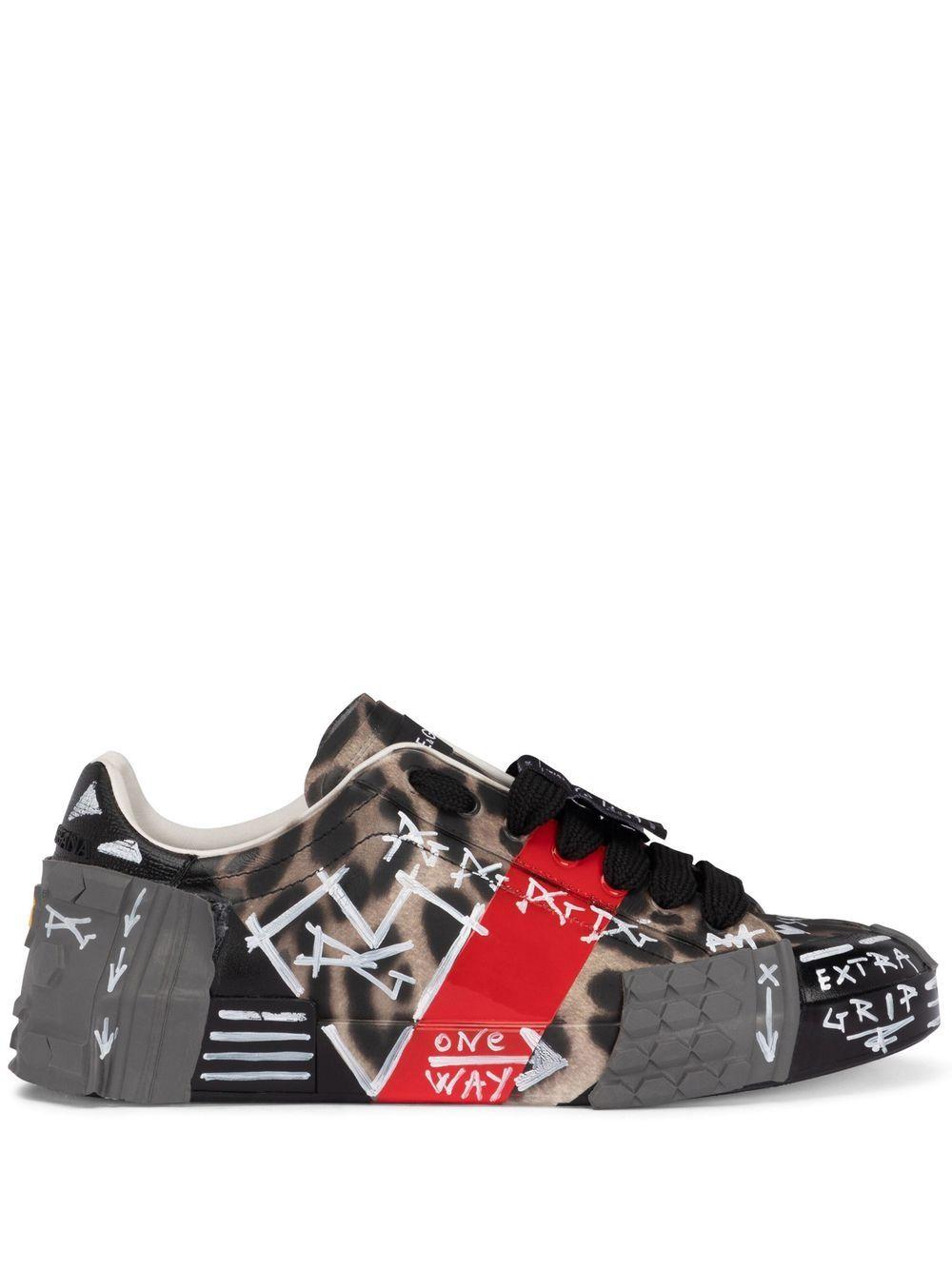 dolce gabbana portofino graffiti sneakers
