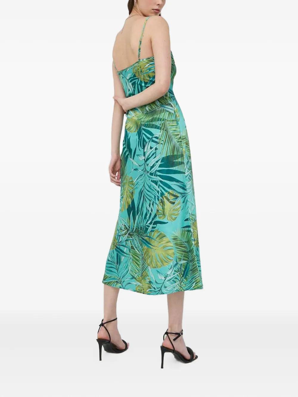 guess green floral dress GUESS ECO SS AIDA DRESS HANOI GREEN FLORAL P | Online Outlet