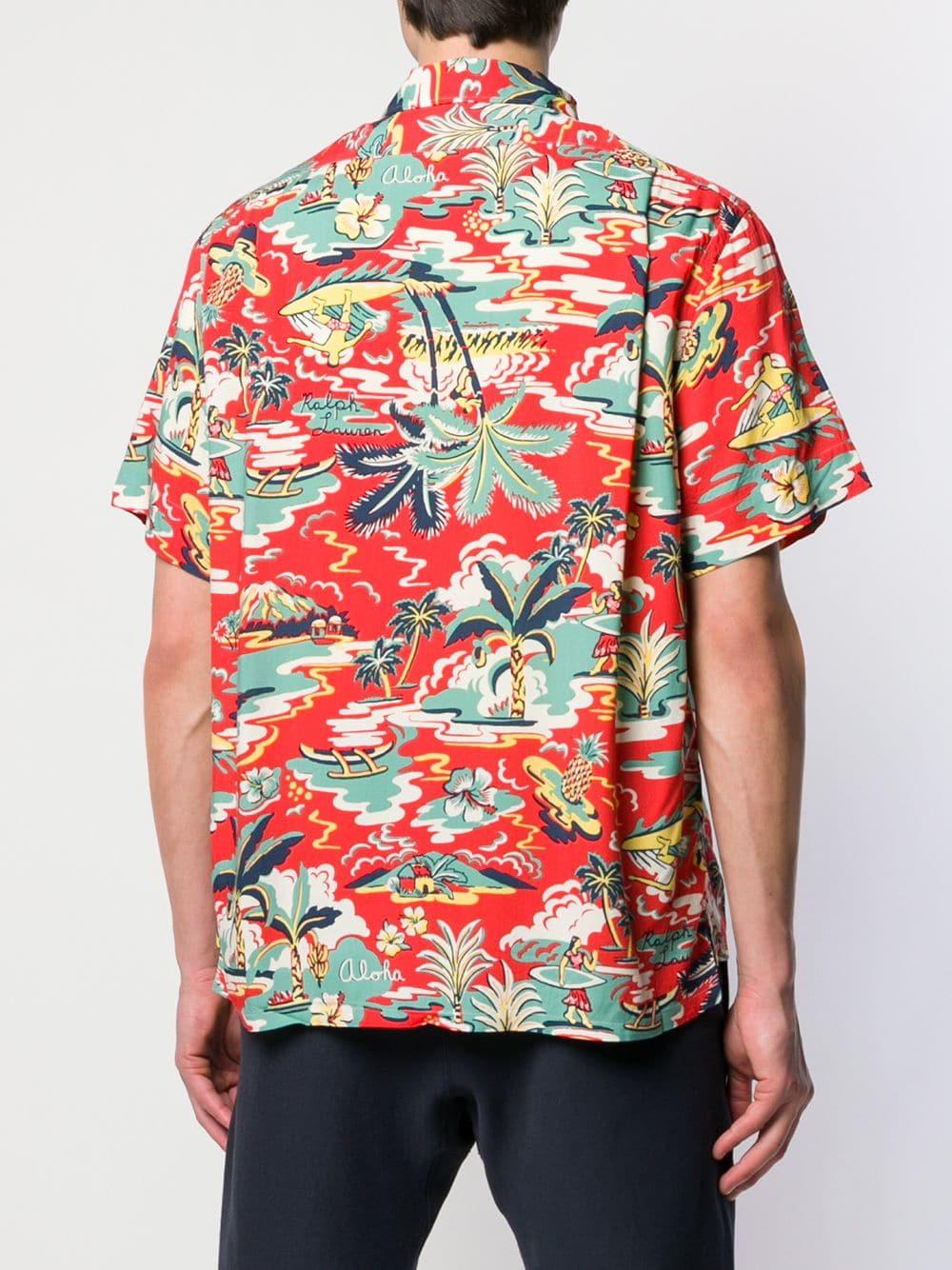 Polo Ralph Lauren Tropical Shirt in Red for Men | Lyst