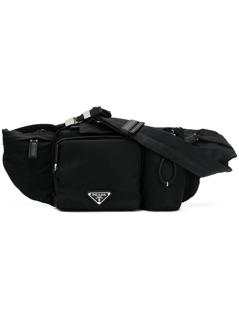 Prada Multi Pockets Belt Bag in Black for Men | Lyst UK