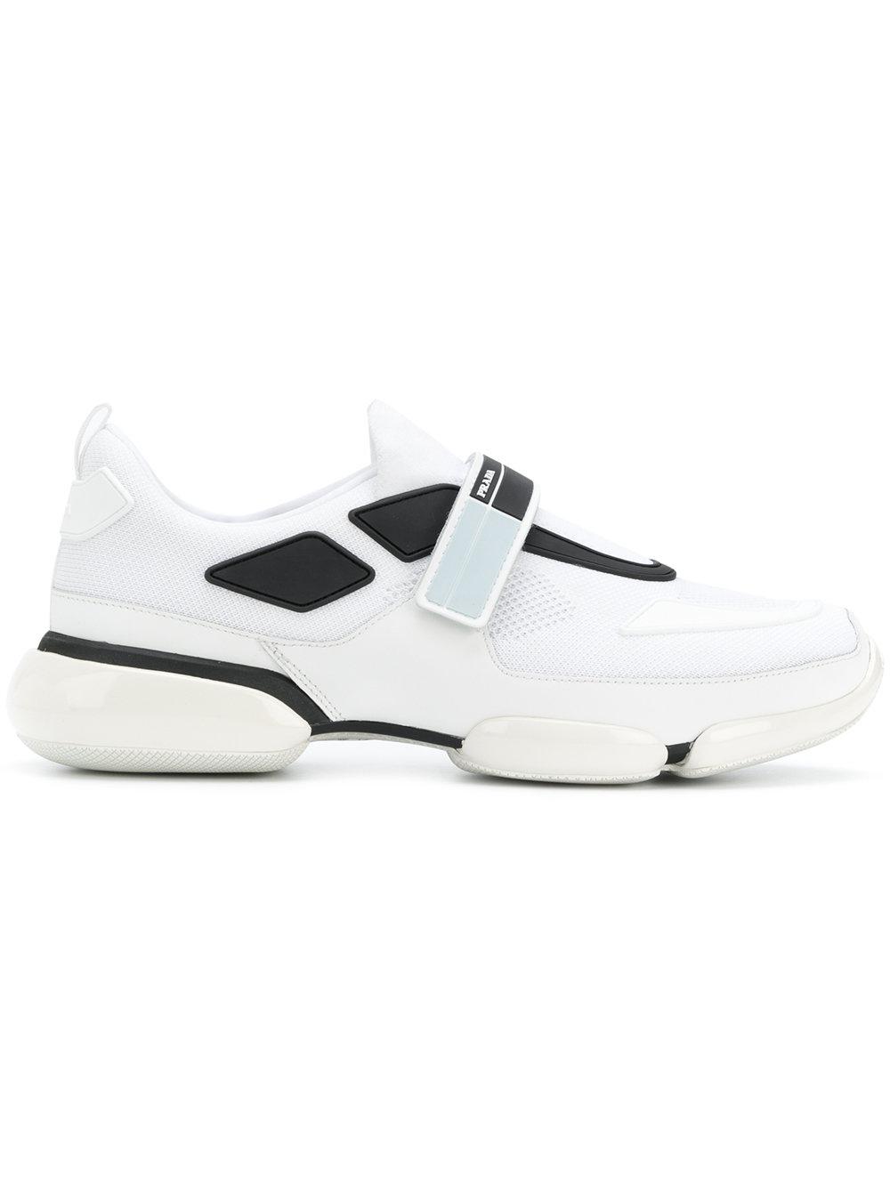 Prada Leather Cloudbust Sneakers in White for Men - Save 50% - Lyst