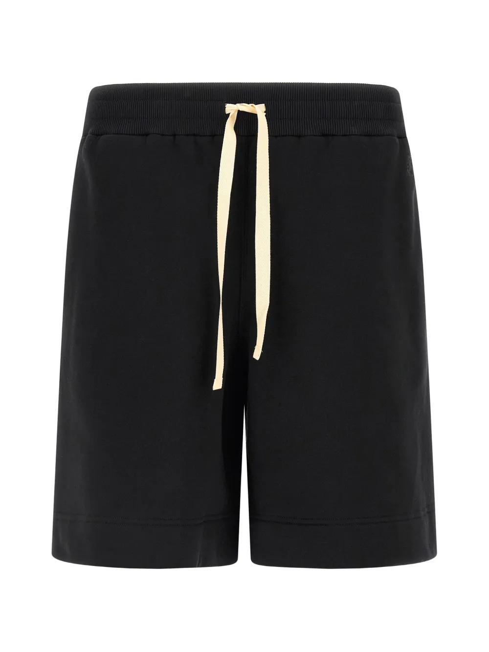 jil-sander-black-Logo-Bermuda-