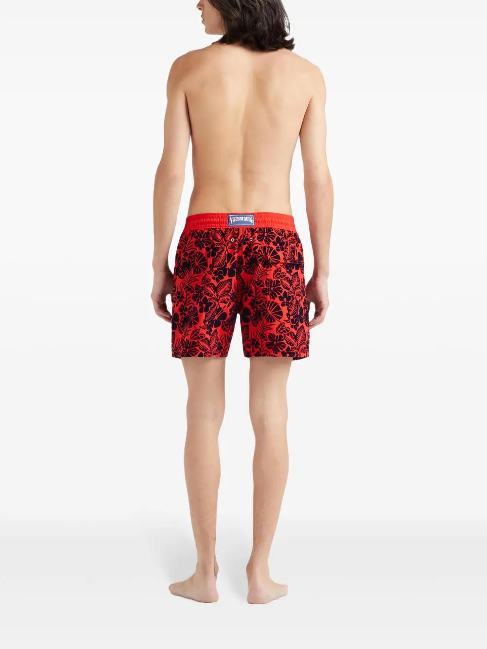 Vilebrequin Floral-Motif Swim Shorts in Red for Men Lyst UK