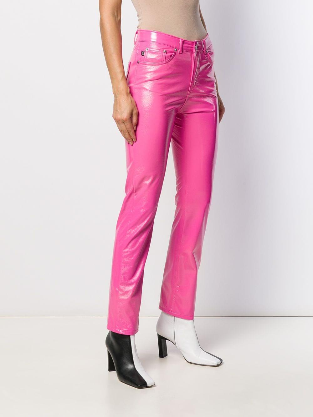 Fiorucci Yves Vinyl Trousers in Pink - Lyst