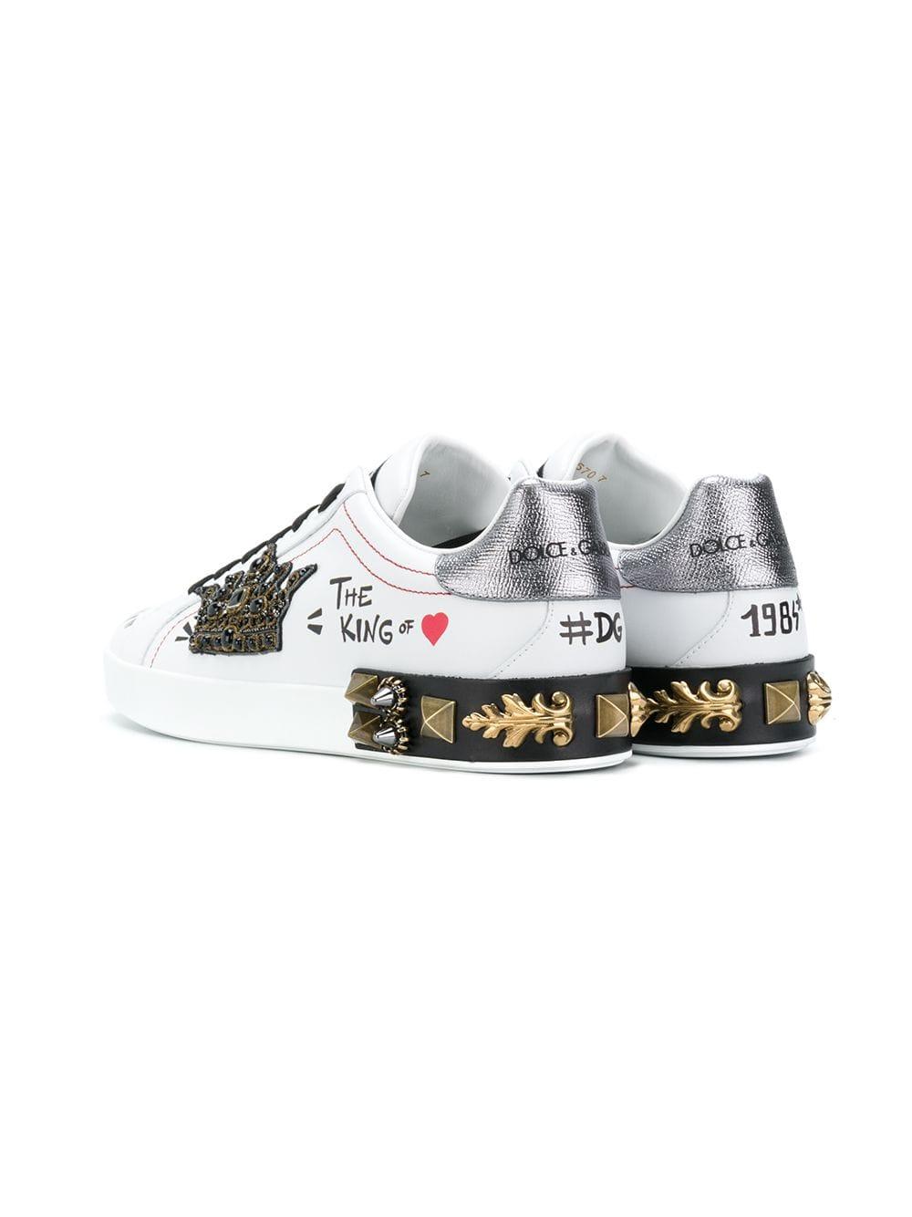 Dolce & Gabbana King Of Love Sneakers in White for Men | Lyst