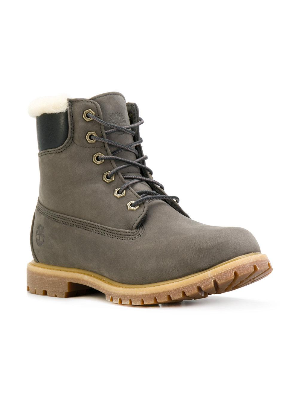 Timberland Suede Classic Original Boots in Grey (Gray) Lyst