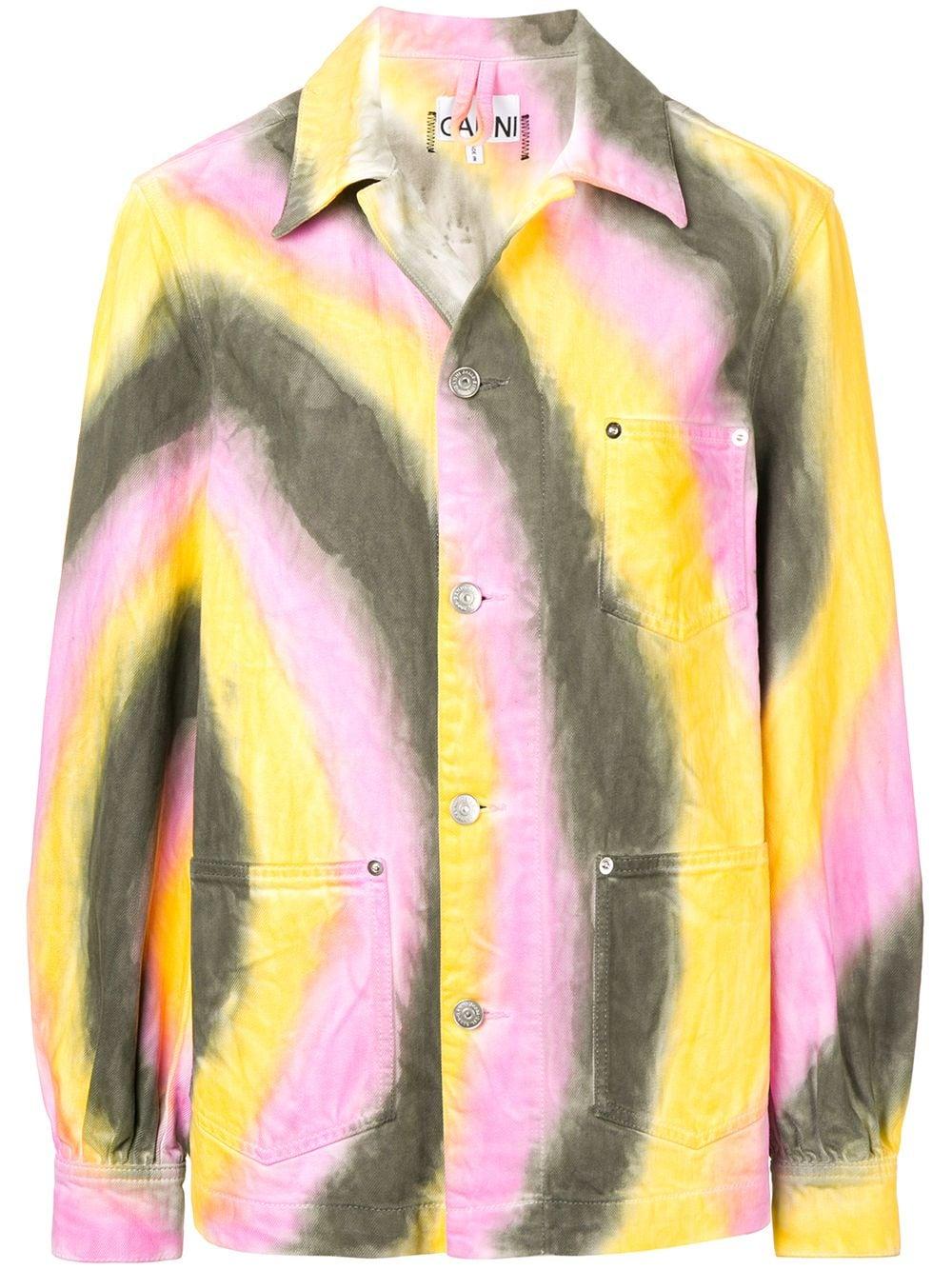 Ganni Tie Dye Jacket in Yellow Lyst Canada