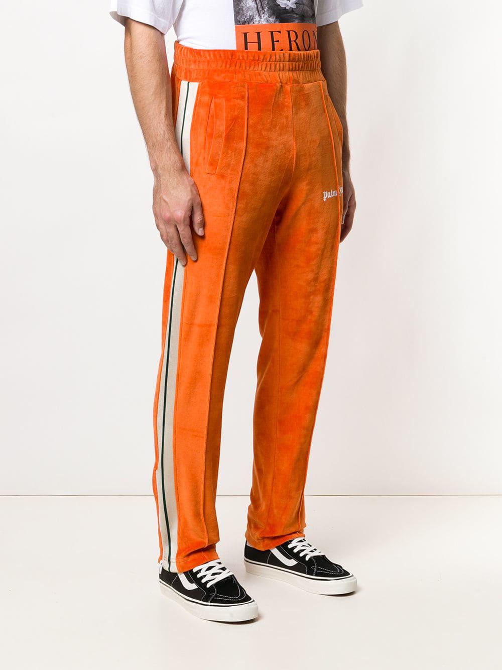 Pantaloni della tuta con vita altaPalm Angels in Materiale sintetico da  Uomo colore Arancione - Lyst