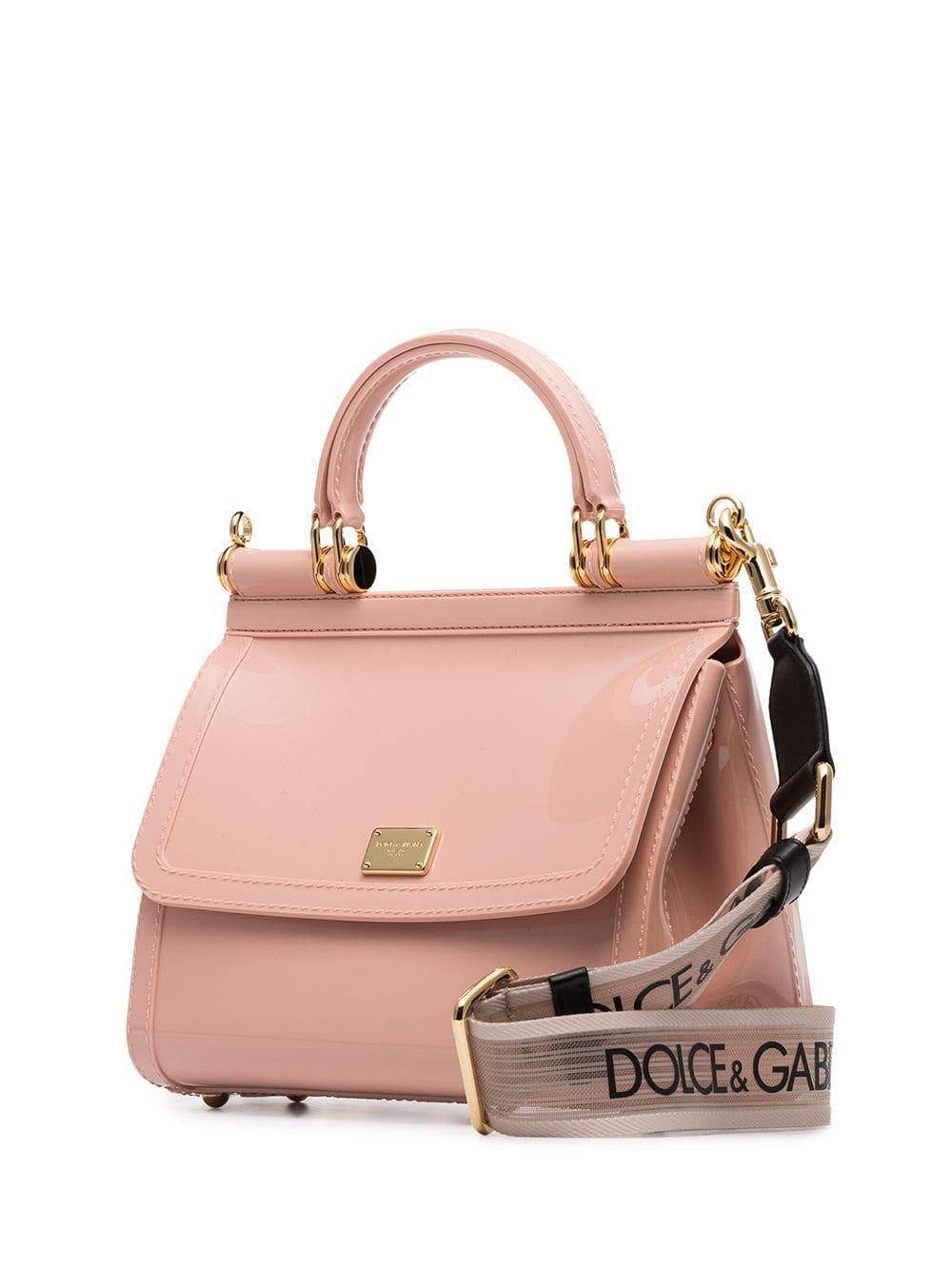 Dolce & Gabbana Leather Small Sicily Jelly Tote in Pink - Lyst