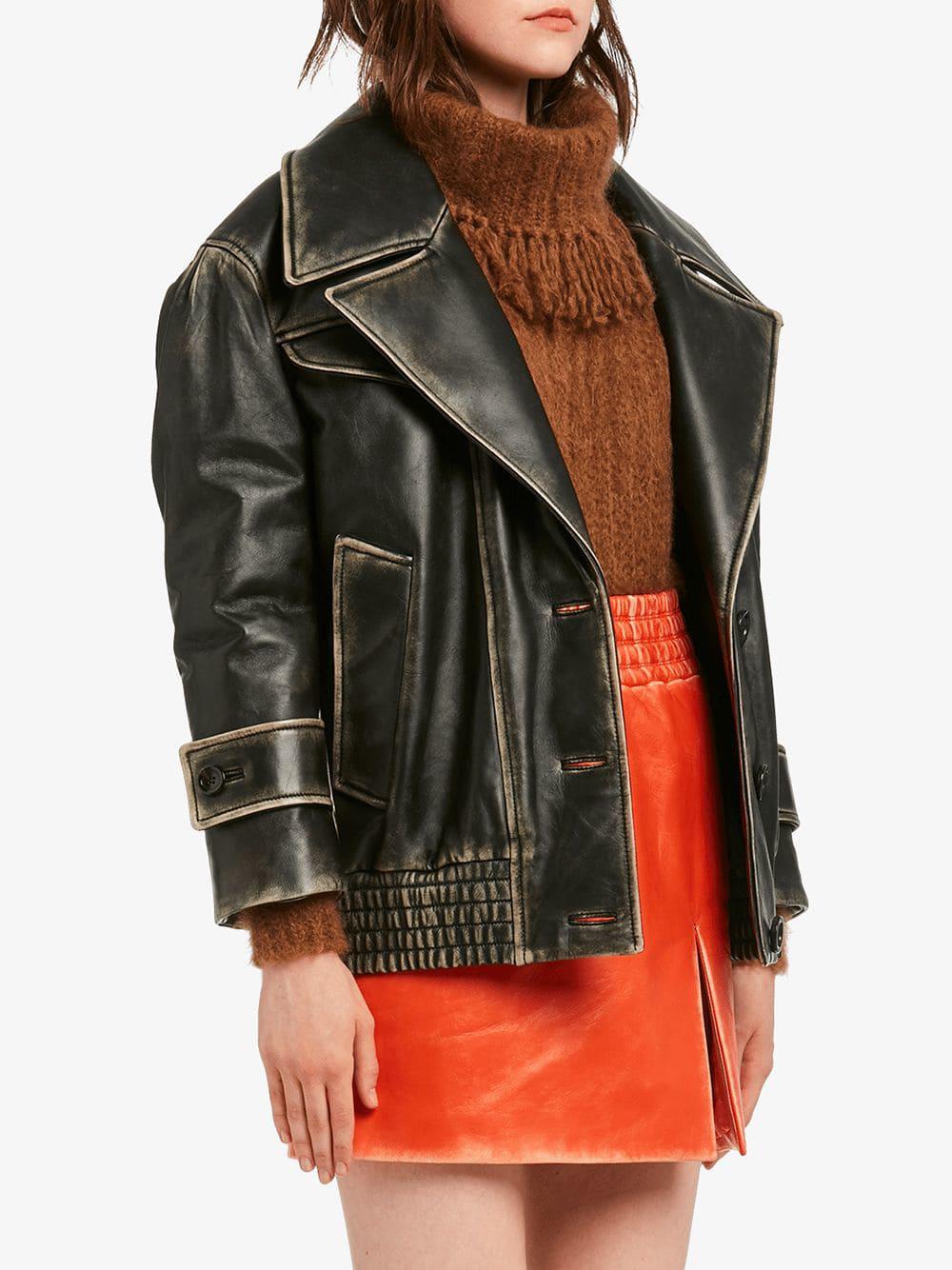 miu miu leather jacket