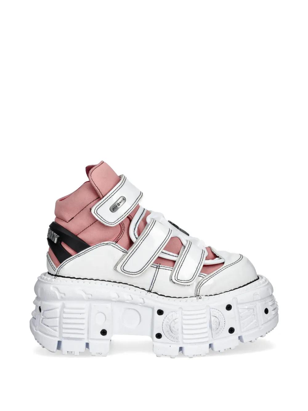 New Rock M-Tank008-C6 Platform Strap Boots in White | Lyst