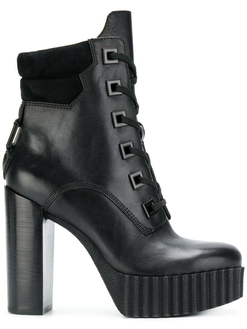 Kendall + Kylie Leather Coty Platform Boots in Black - Lyst