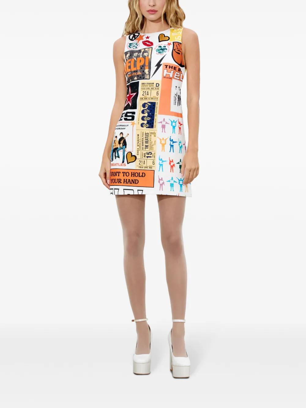 Alice + Olivia X The Beatles Clyde Mini Dress in White | Lyst Alice + Olivia X The Beatles Clyde Mini Dress in White | Lyst