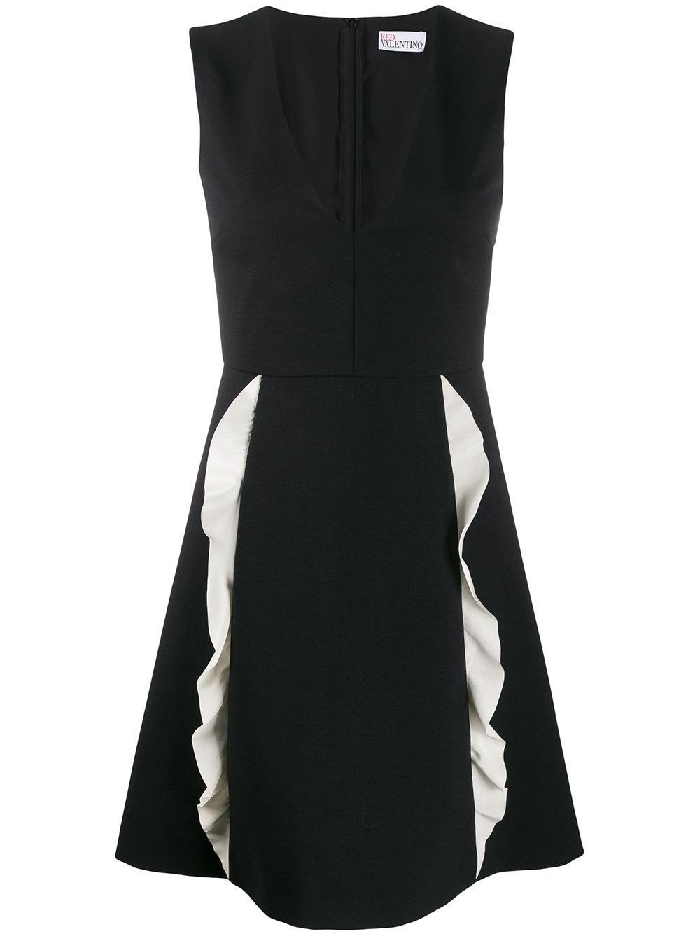 black dress with red detail