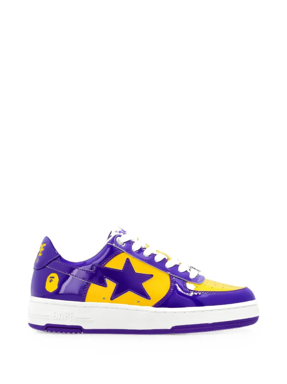A Bathing Ape Bape Sta Patent Leather Sneakers in Blue for Men | Lyst