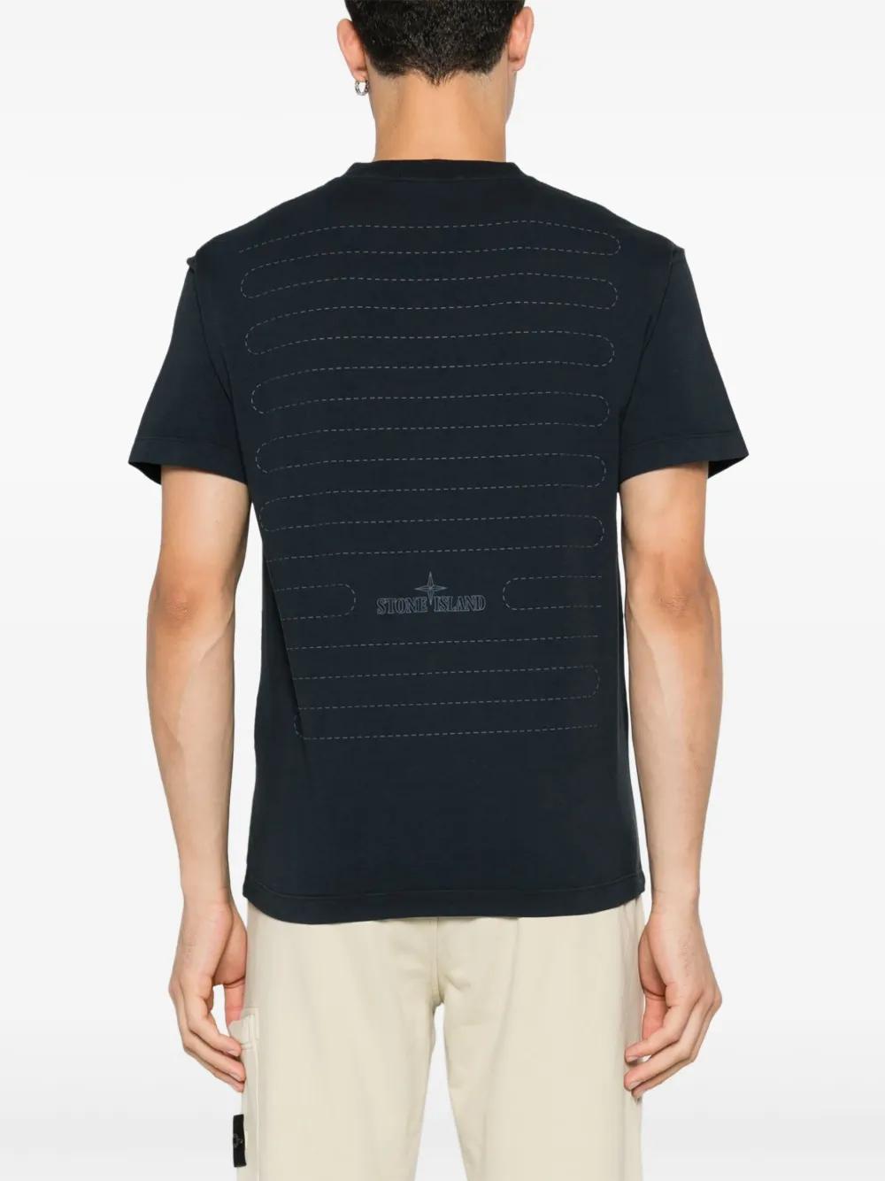 Stone Island Compass-Logo T-Shirt in Blue for Men | Lyst