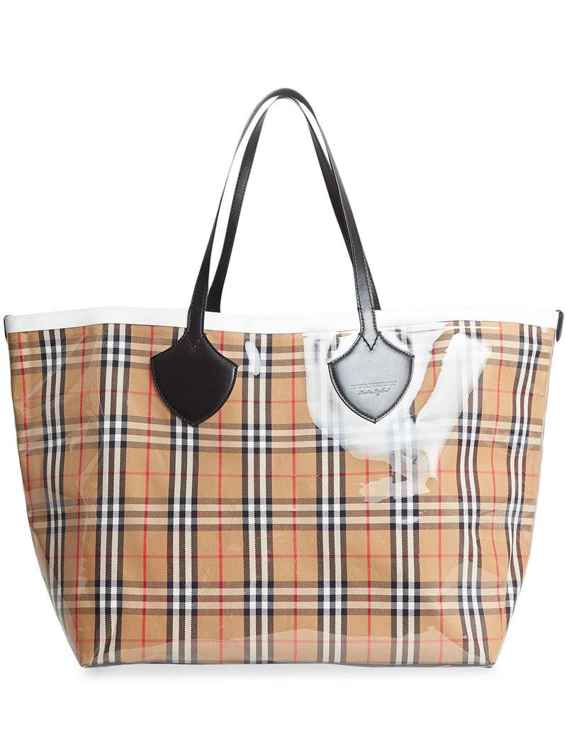 Burberry Synthetic The Giant Reversible Tote In Plastic And Vintage ...