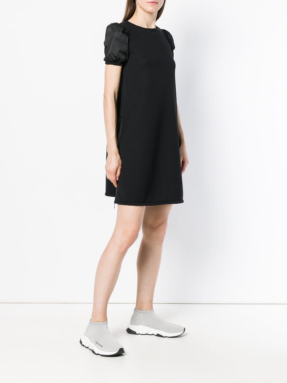 Moncler Synthetik Kleid mit Puffärmeln in Schwarz | Lyst AT