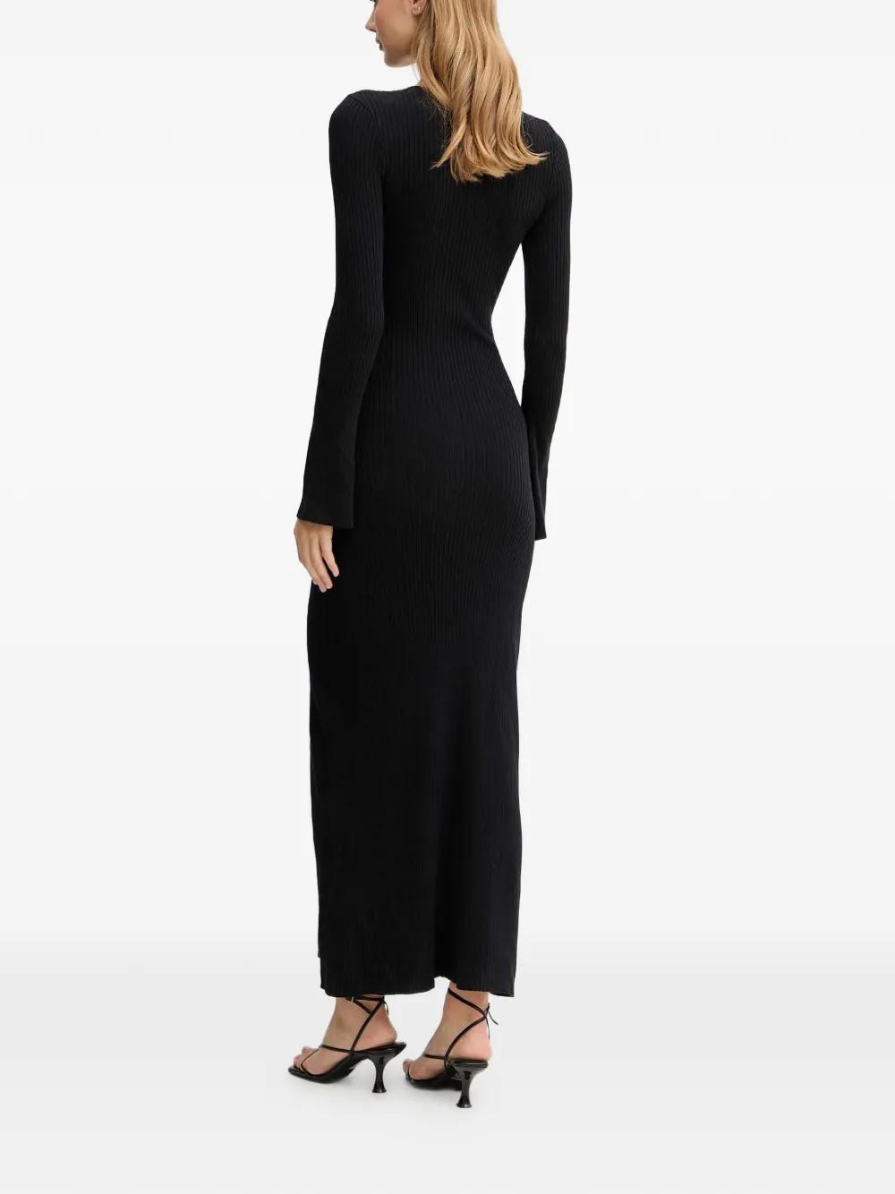 chinese dress ladies Ruched Bardot Long Sleeve Top Co Ord Black main image 1