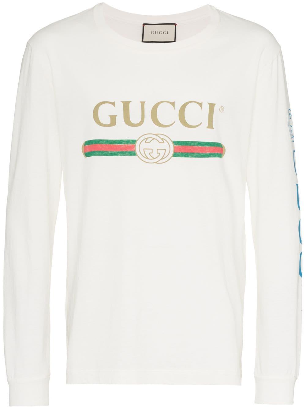 T-shirt con dragone ricamatoGucci in Cotone da Uomo colore Bianco | Lyst