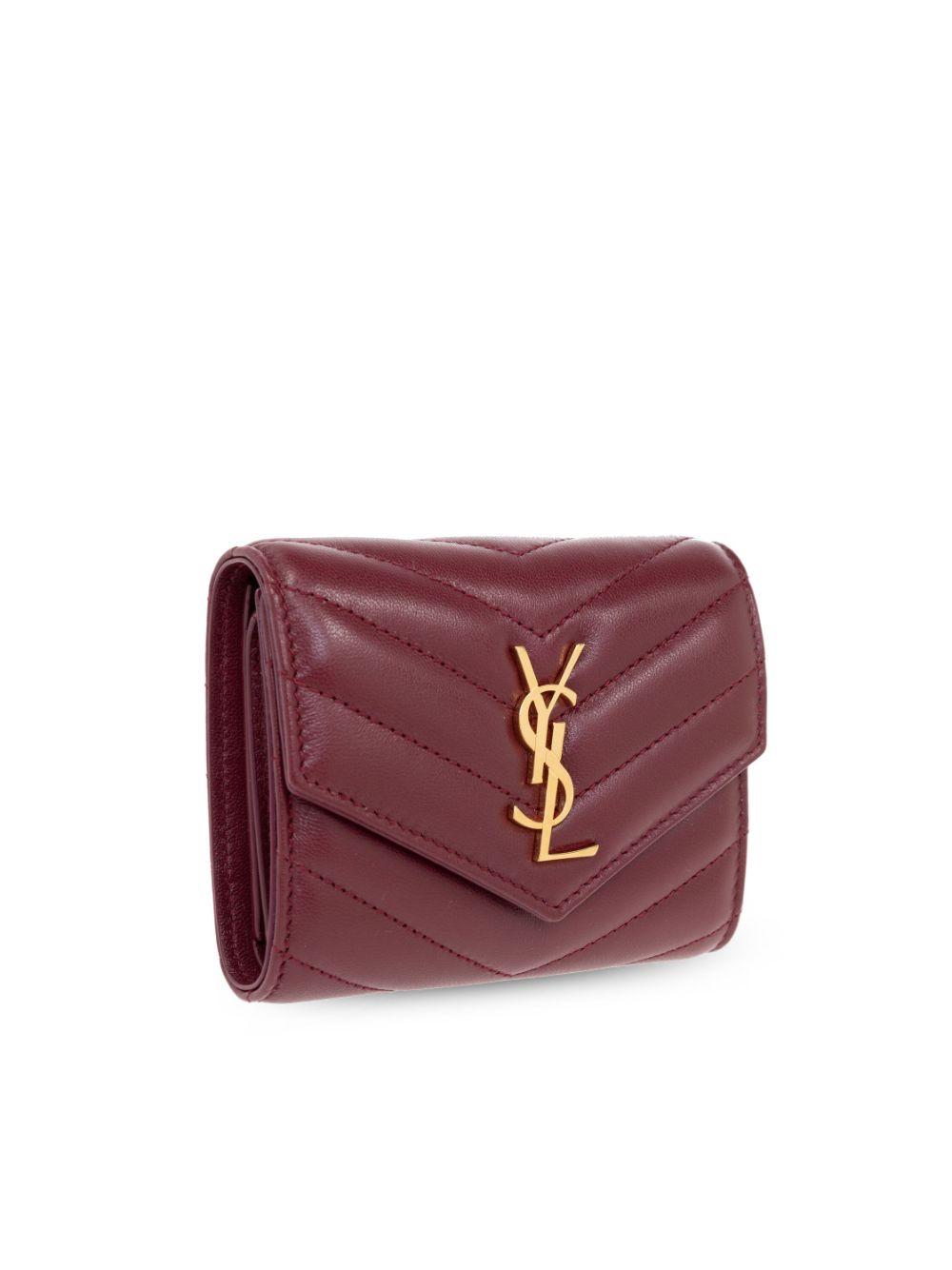 SAINT LAURENT パープル 二つ折り財布