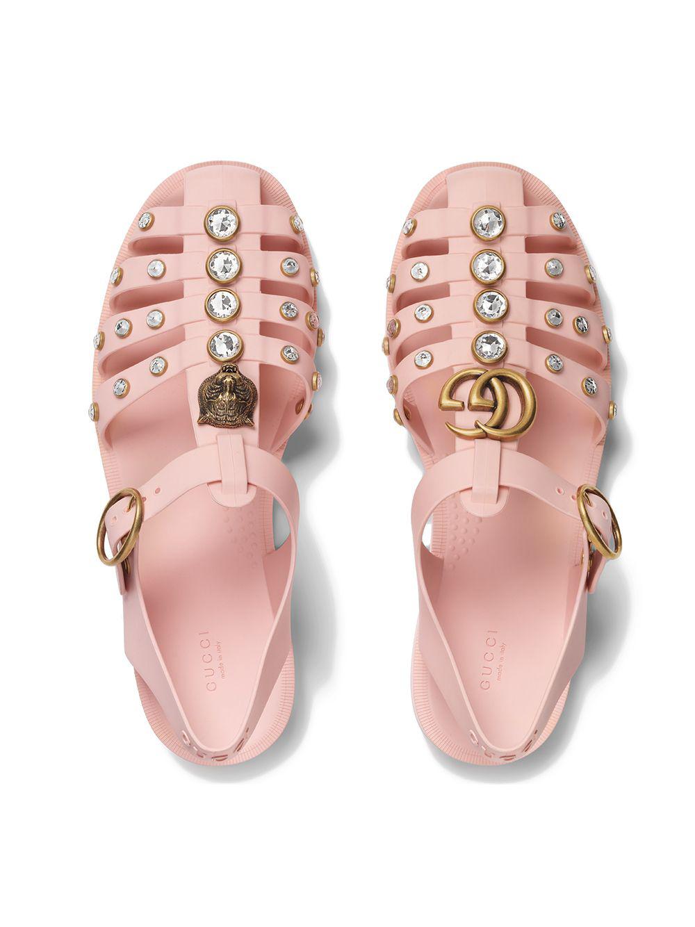 gucci pink flip flops