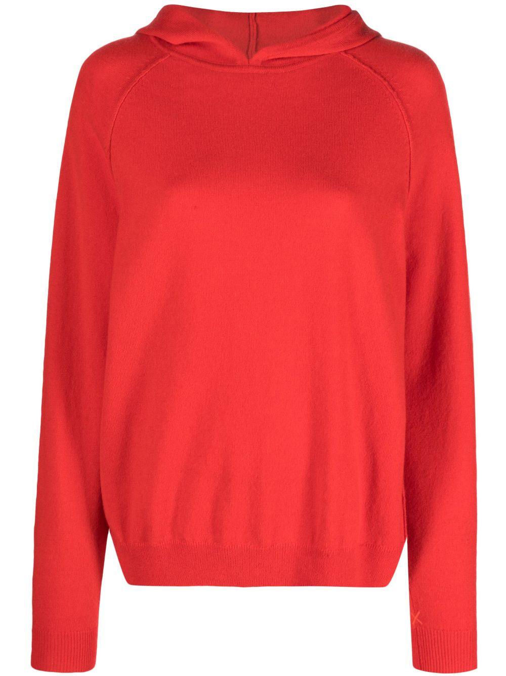 Fine knit hoodie clearance