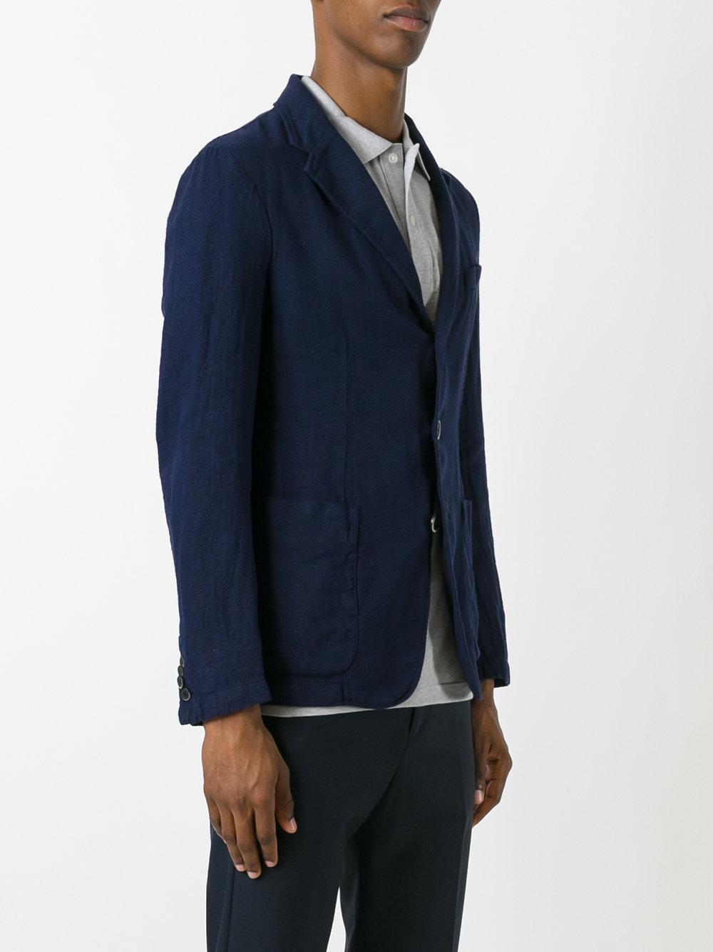 Barena Cotton Patch Pockets Blazer in Blue for Men Lyst
