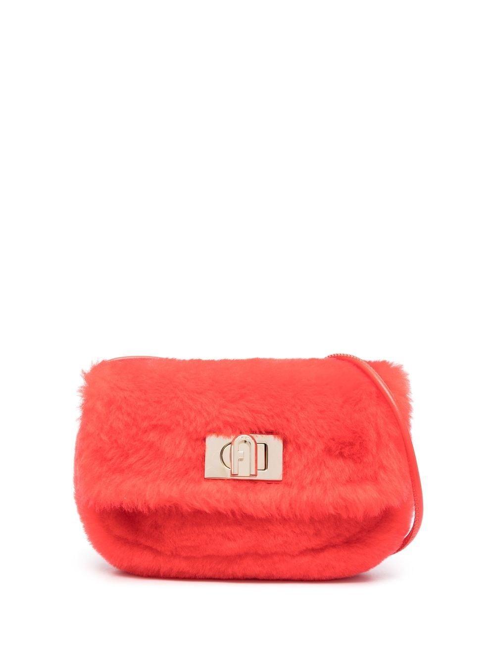 Furla Fauxfur Crossbody Bag in Red Lyst