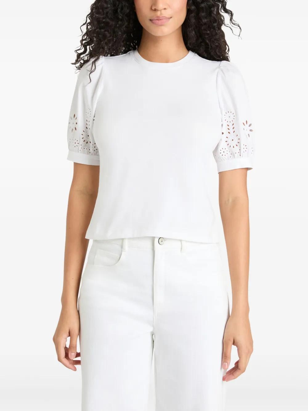 cinq a sept トップス Tシャツ ビジュー 白T 半袖 Cinq A Sept ビジュートリム Tシャツ | ホワイト | FARFETCH JP