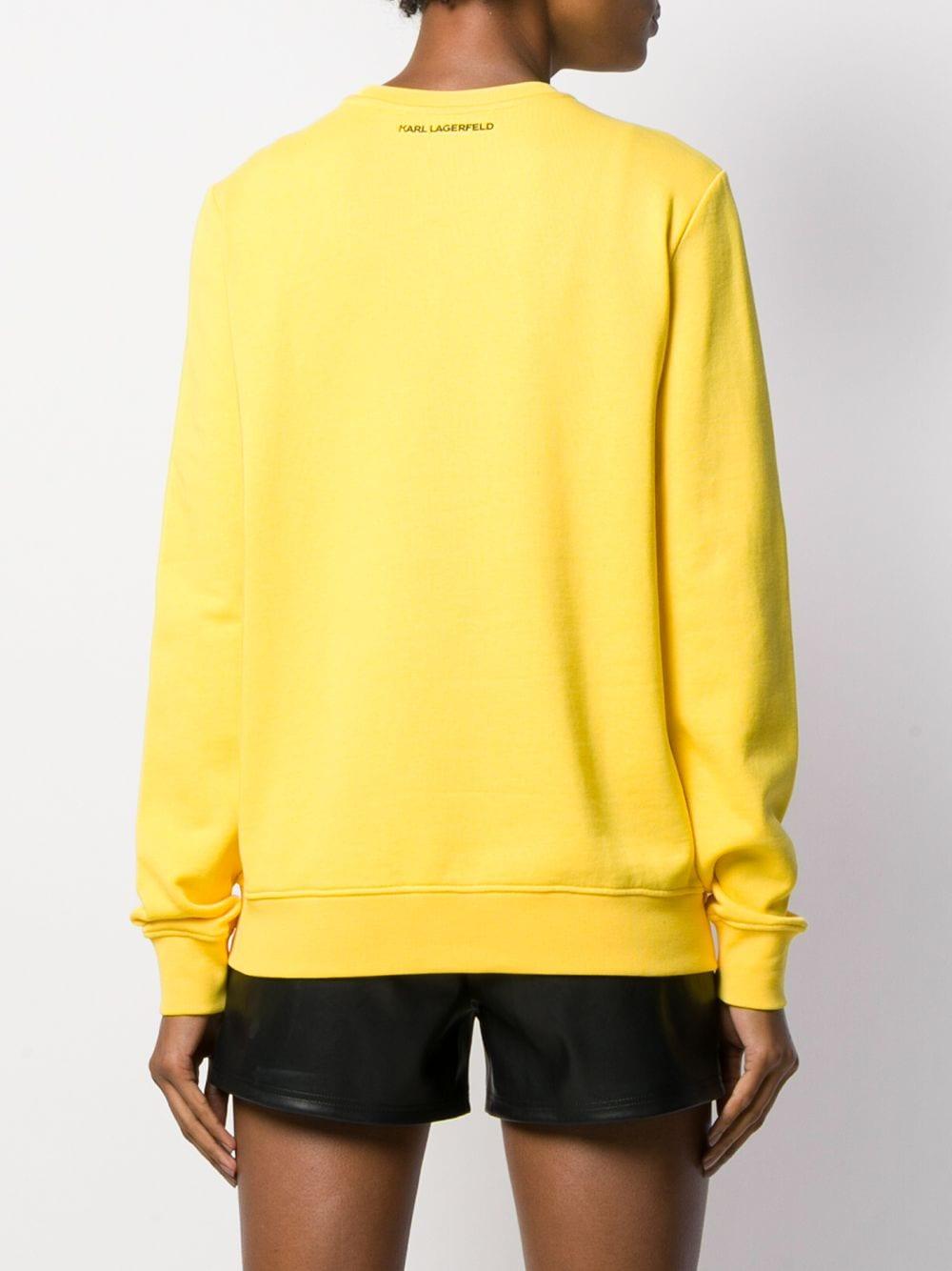 Karl Lagerfeld Baumwolle 'Karl Pix' Sweatshirt in Gelb - Lyst